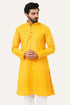 Veshbhoshaa Bluesaanchi Yellow Textured Men'S Kurta Set
